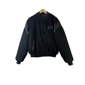 Vintage Florida Gators Black Mens Wool Bomber Jacket Size L